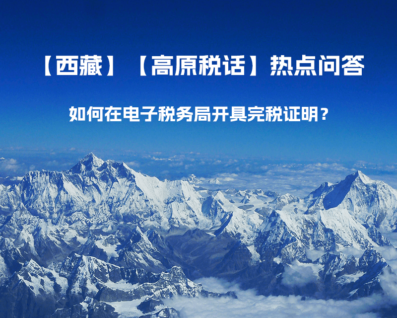 如何在电子税务局开具完税证明？
