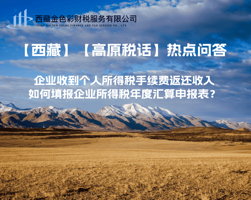 企业收到个人所得税手续费返还收入，如何填报企业所得税年度汇算申报表？