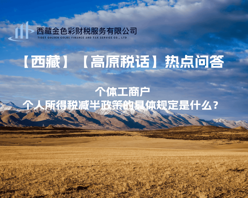 个体工商户个人所得税减半政策的具体规定是什么？